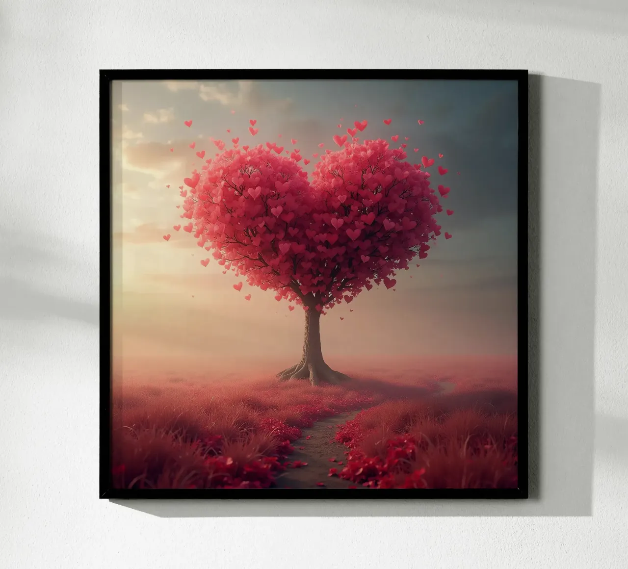 Albero con cuori_2 carta hahnemühle da Pink- und LoveArt by LK