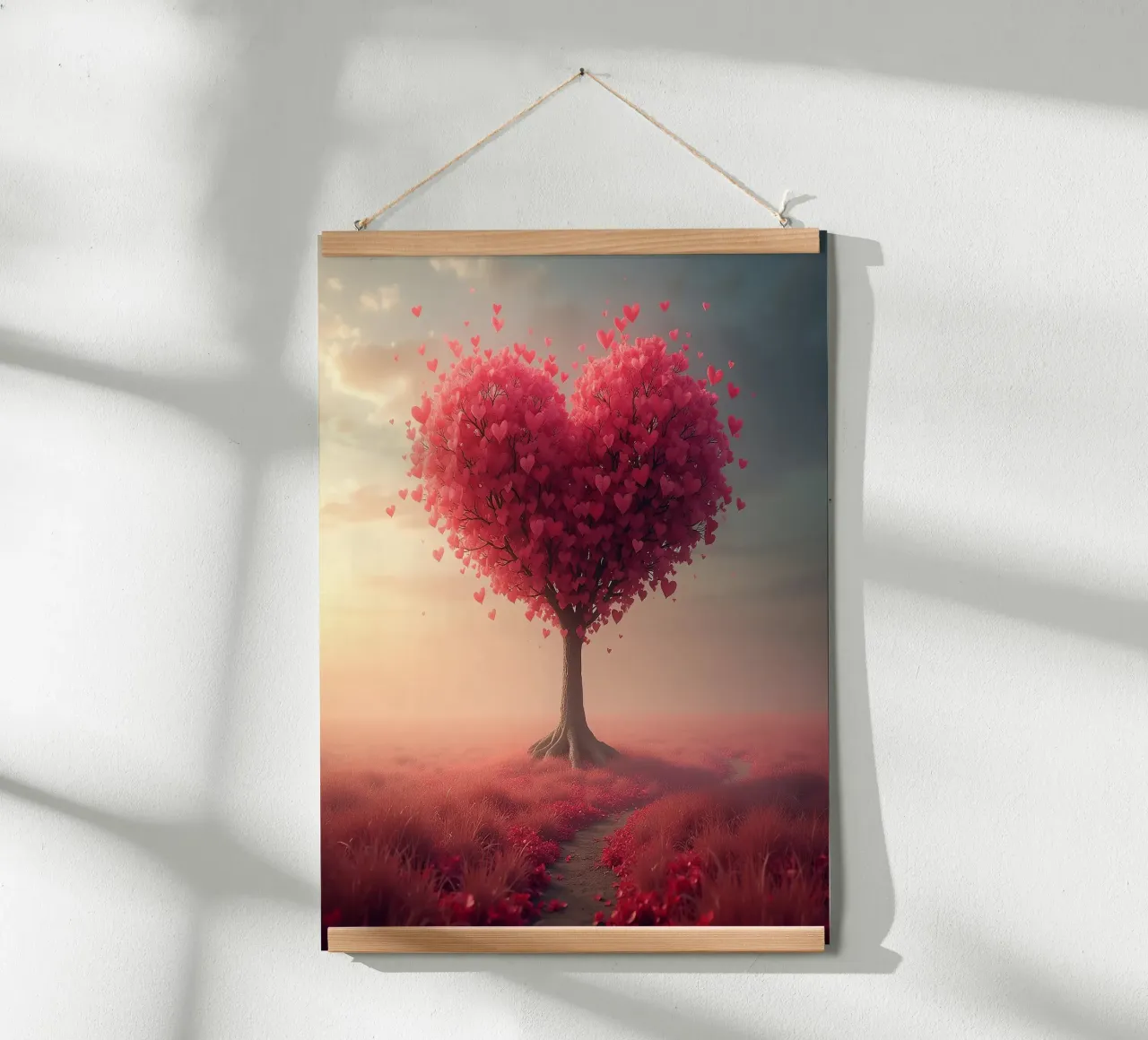 Albero con cuori_2 carta hahnemühle da Pink- und LoveArt by LK