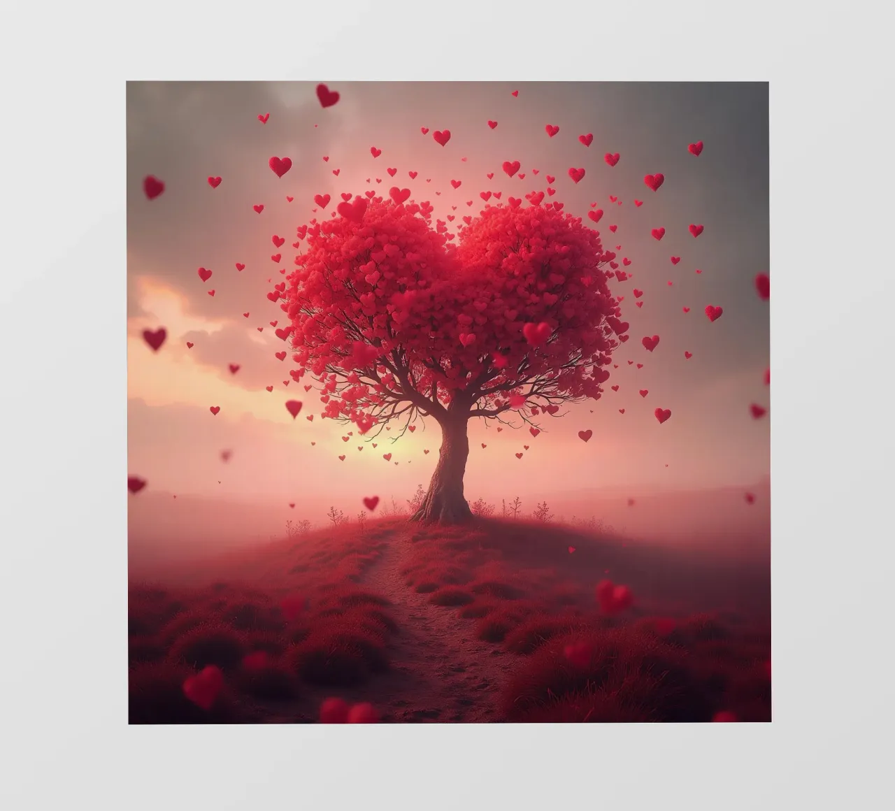 Albero con cuori_3 pellicola backlit da Pink- und LoveArt by LK