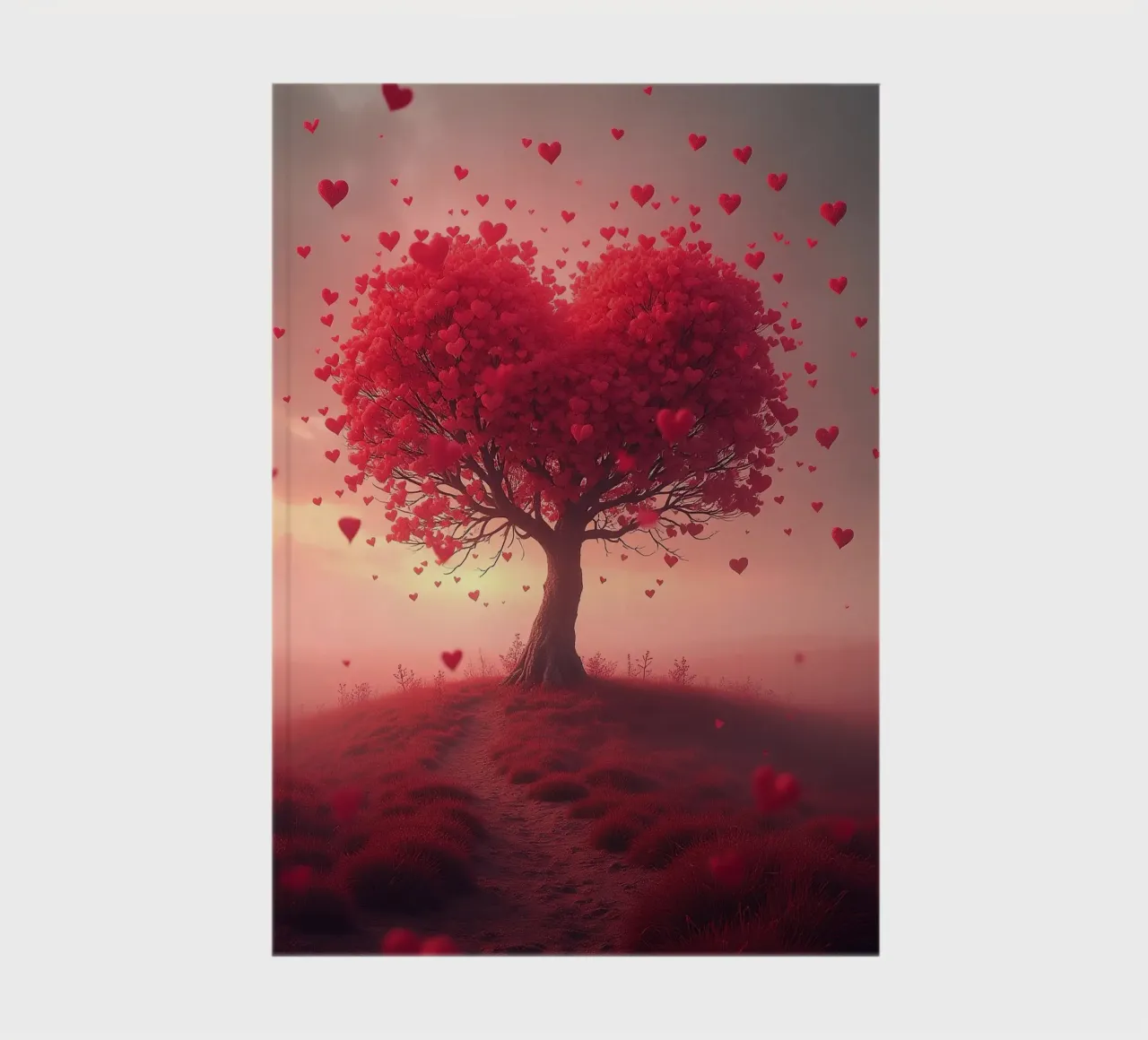 Tree with hearts_3 notebook by Pink- und LoveArt by LK