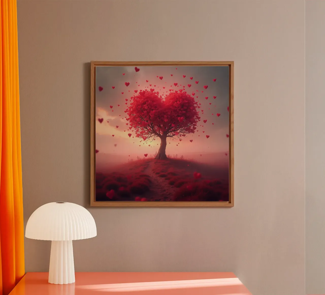 Albero con cuori_3 alluminio dibond da Pink- und LoveArt by LK