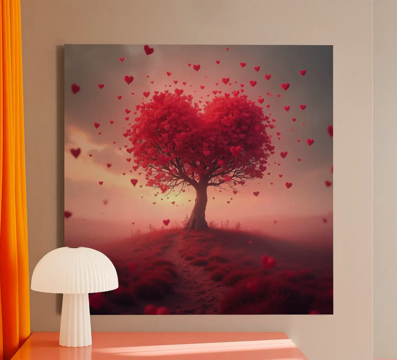 Tree with hearts_3 canvas by Pink- und LoveArt by LK