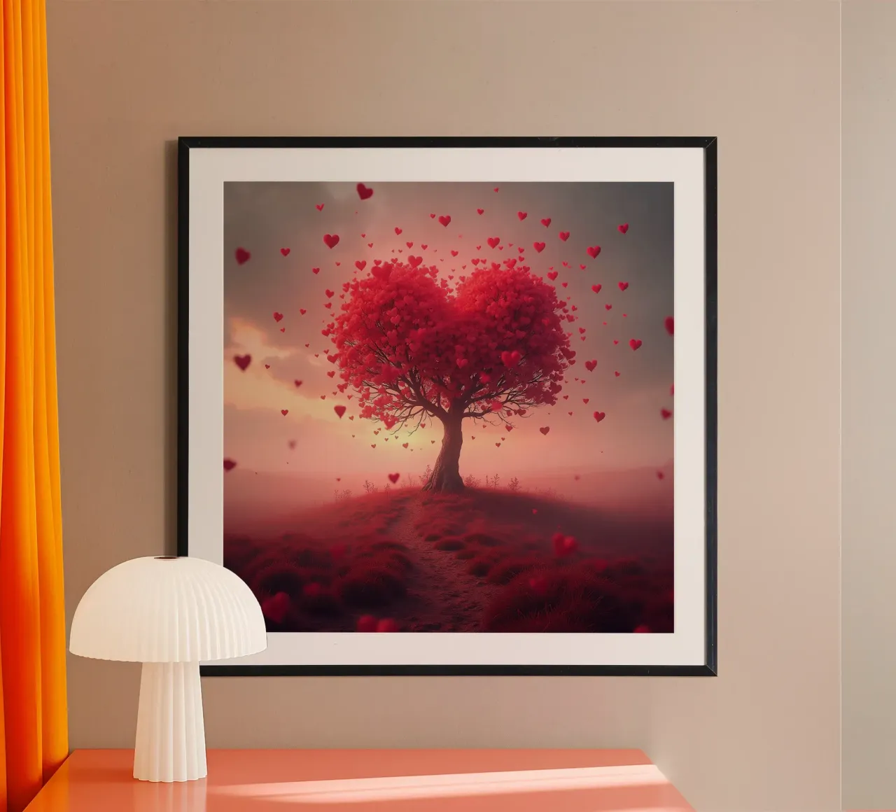 Albero con cuori_3 carta hahnemühle da Pink- und LoveArt by LK