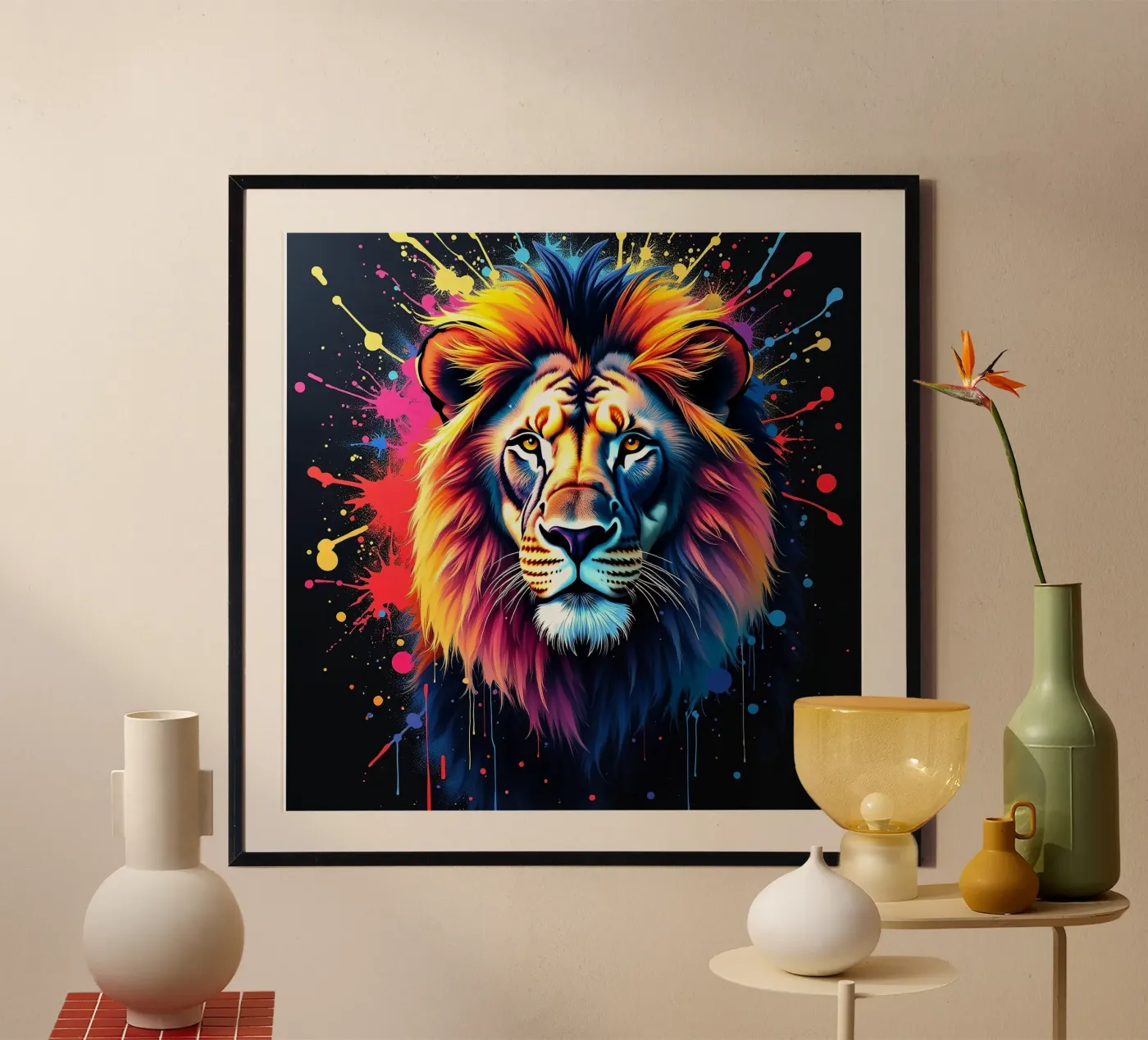 Lion_2 poster da Tierisch bunt by LK