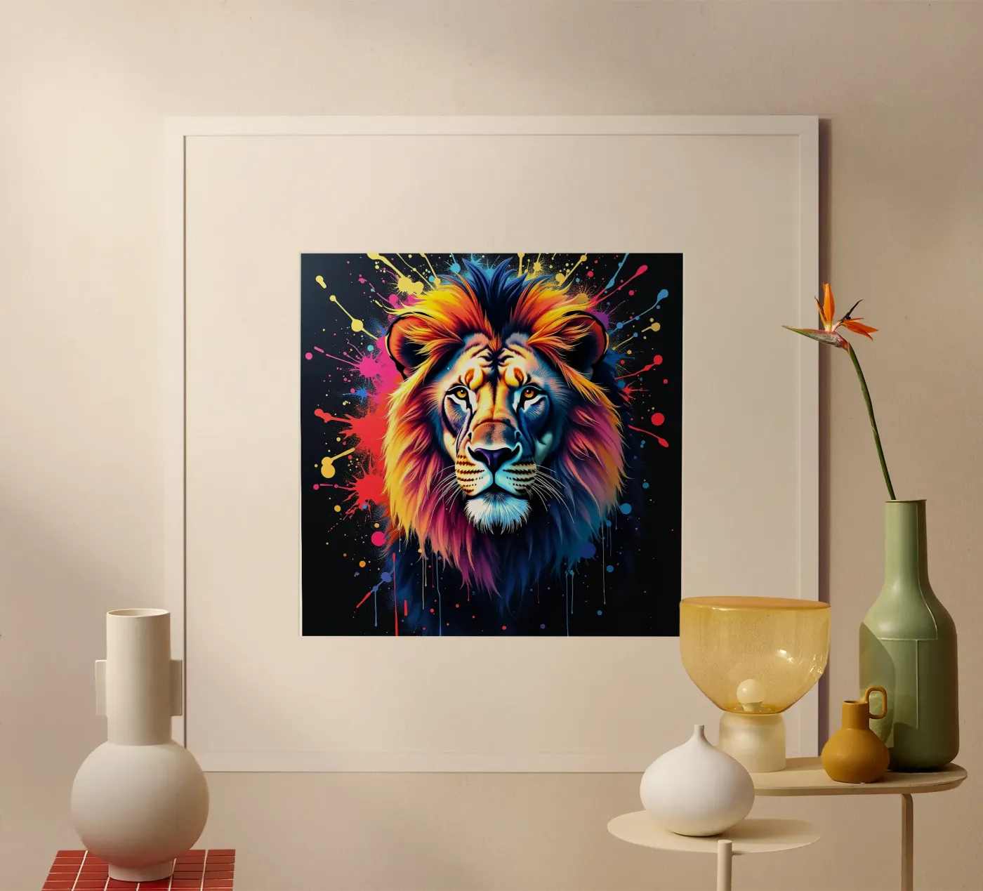 Lion_2 poster da Tierisch bunt by LK