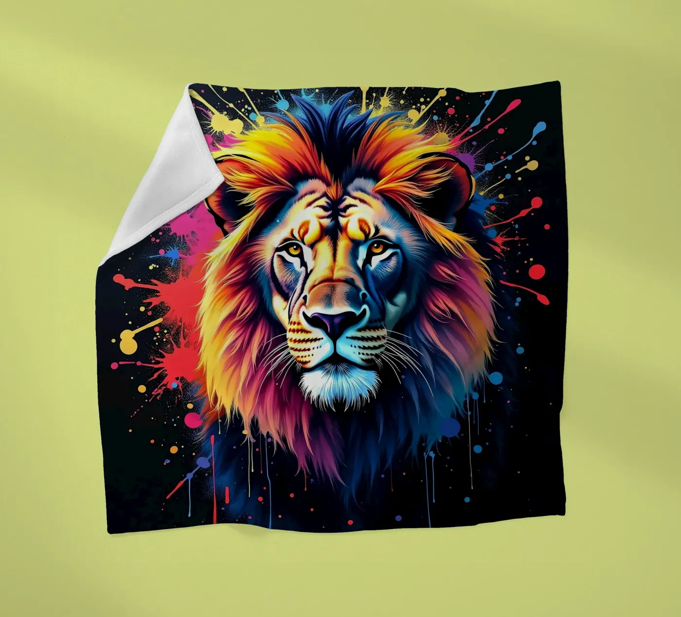 Löwe_2 Fleecedecke von Tierisch bunt by LK