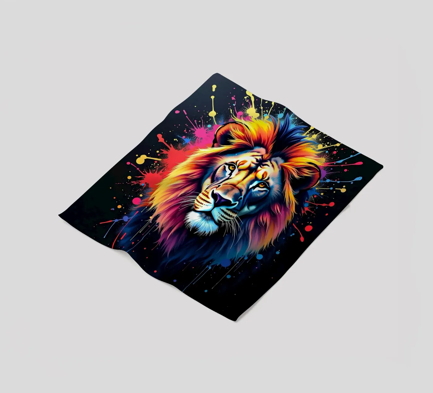 Löwe_2 Fleecedecke von Tierisch bunt by LK