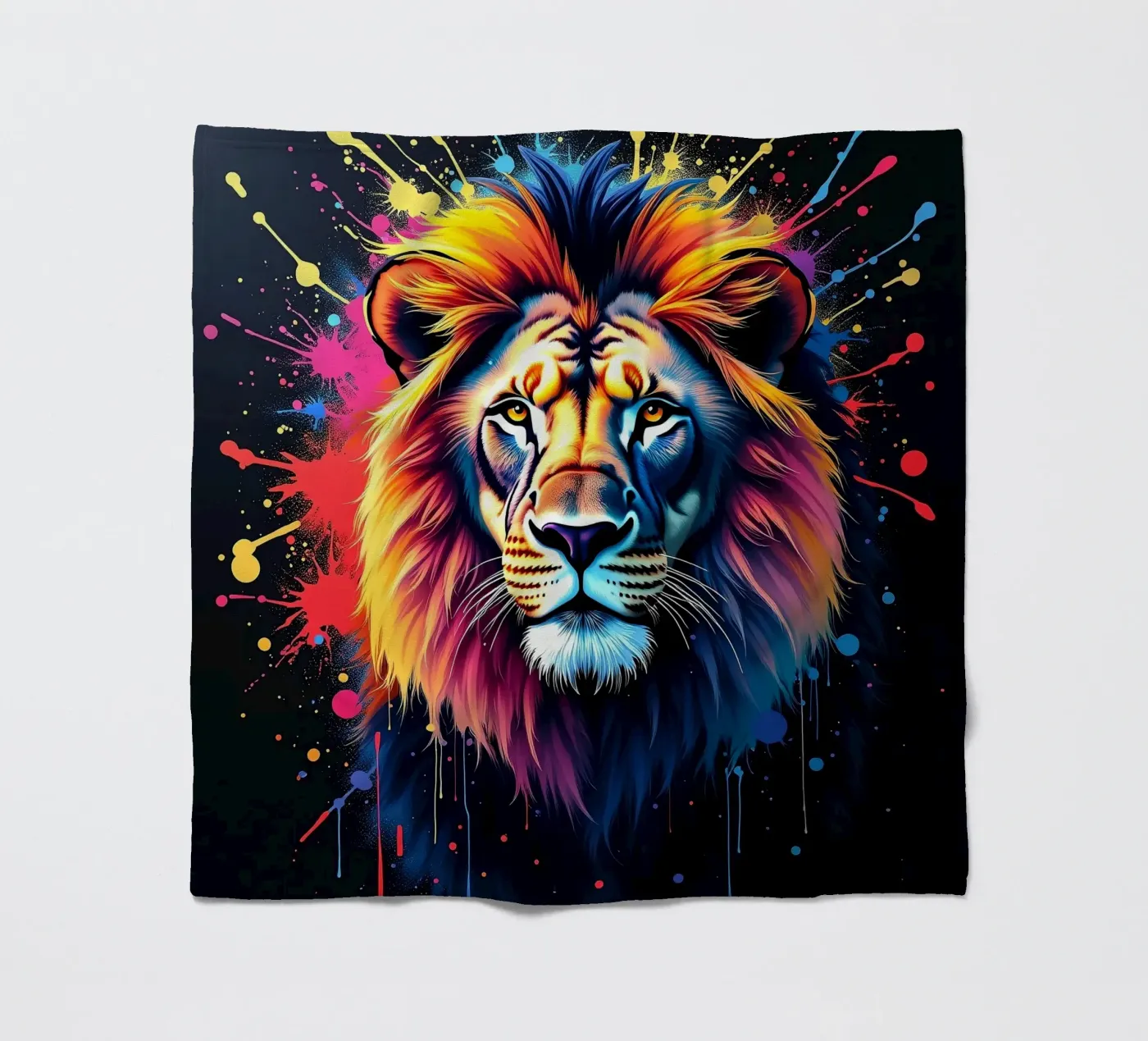 Löwe_2 Fleecedecke von Tierisch bunt by LK
