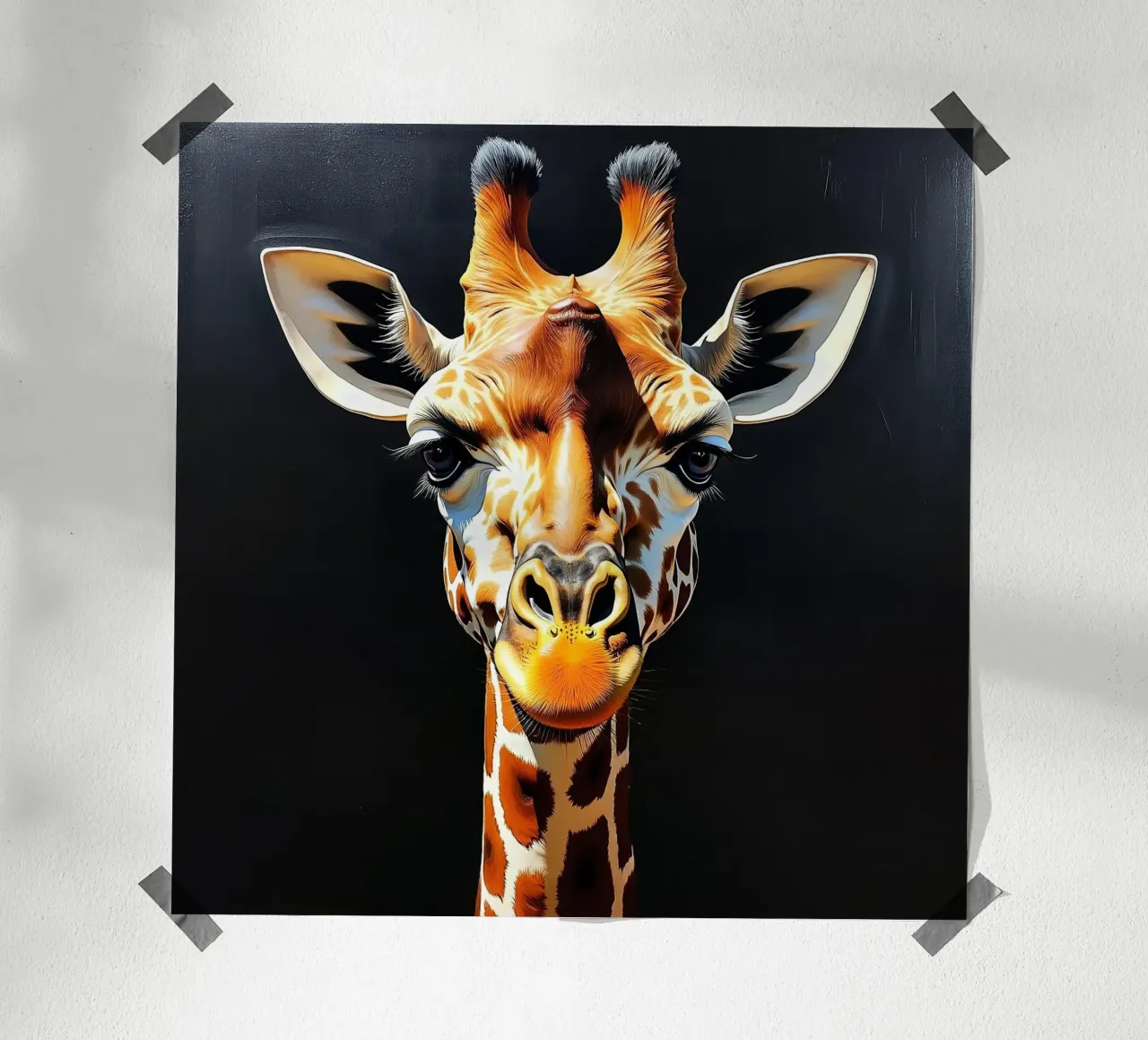 Giraffa_1 carta hahnemühle da Tierisch bunt by LK