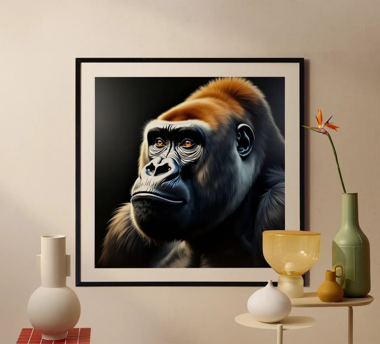 Gorilla_1 carta hahnemühle da Tierisch bunt by LK