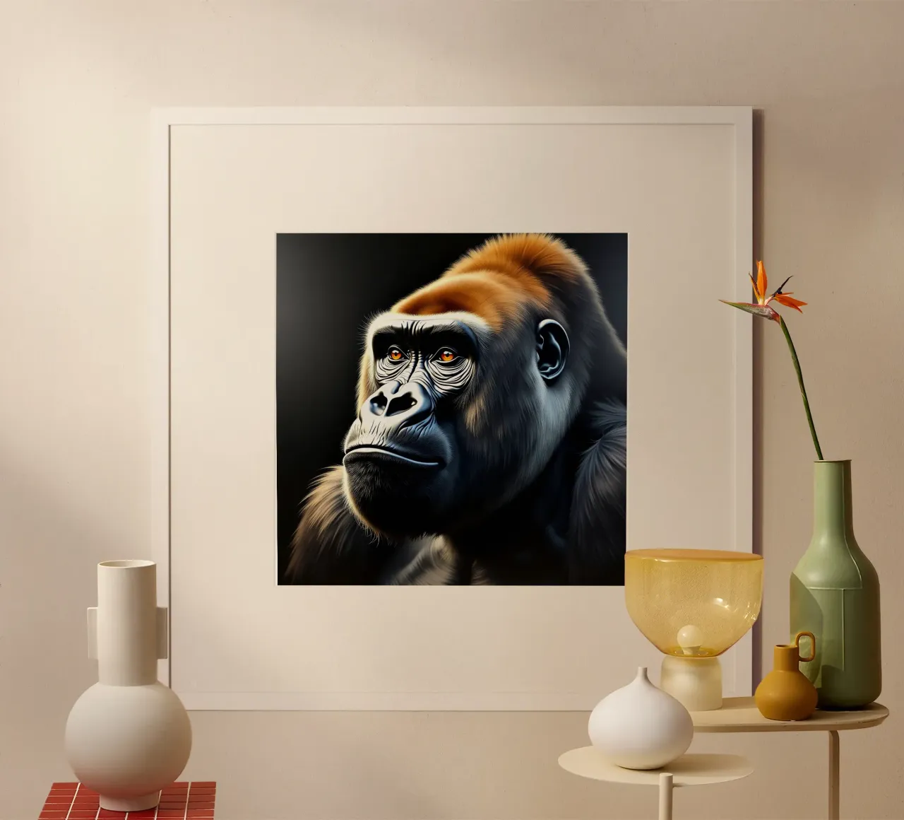 Gorilla_1 carta hahnemühle da Tierisch bunt by LK