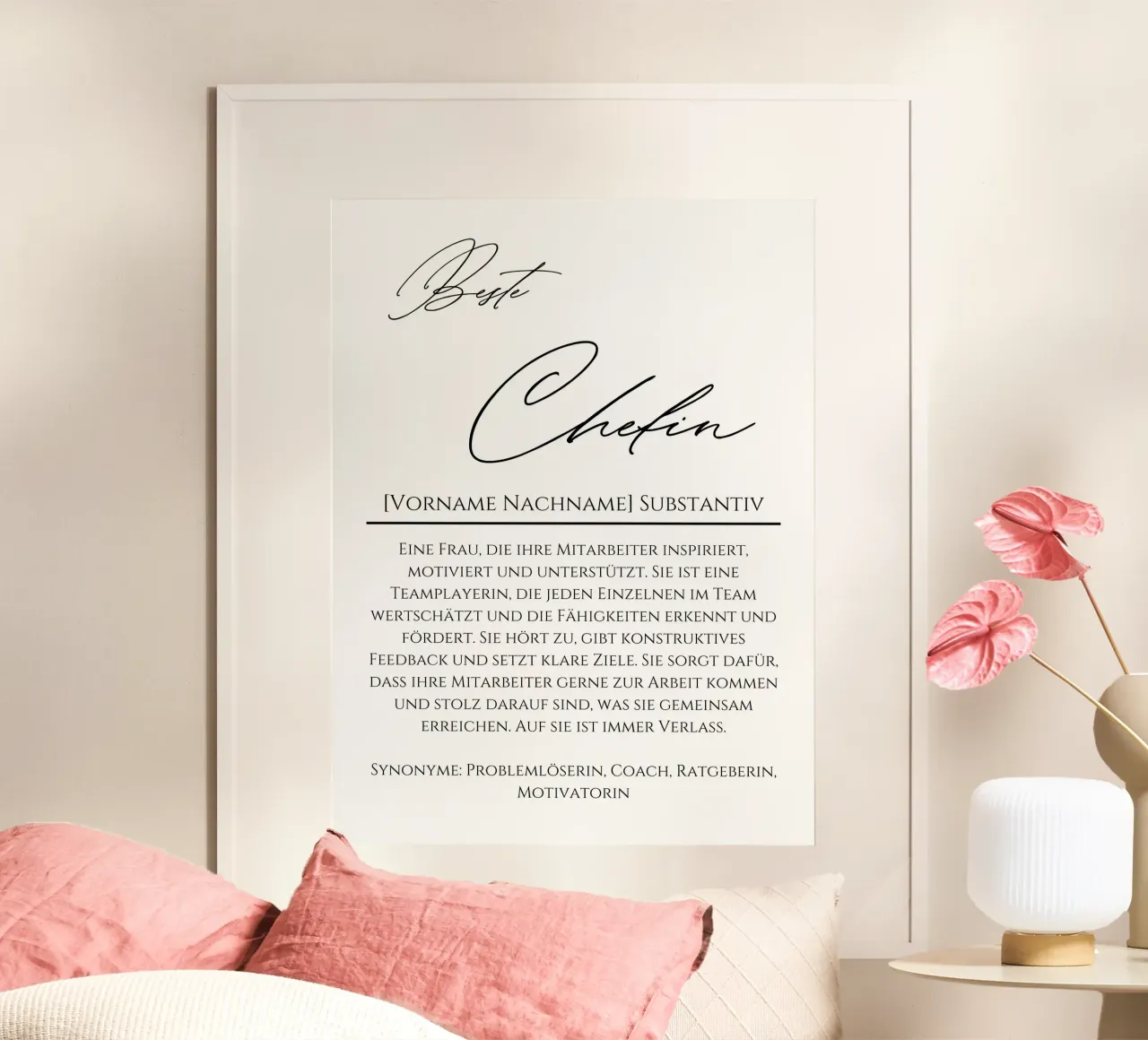 Definizione Best CHEFIN, regalo personalizzato, ufficio poster da Wortfieber