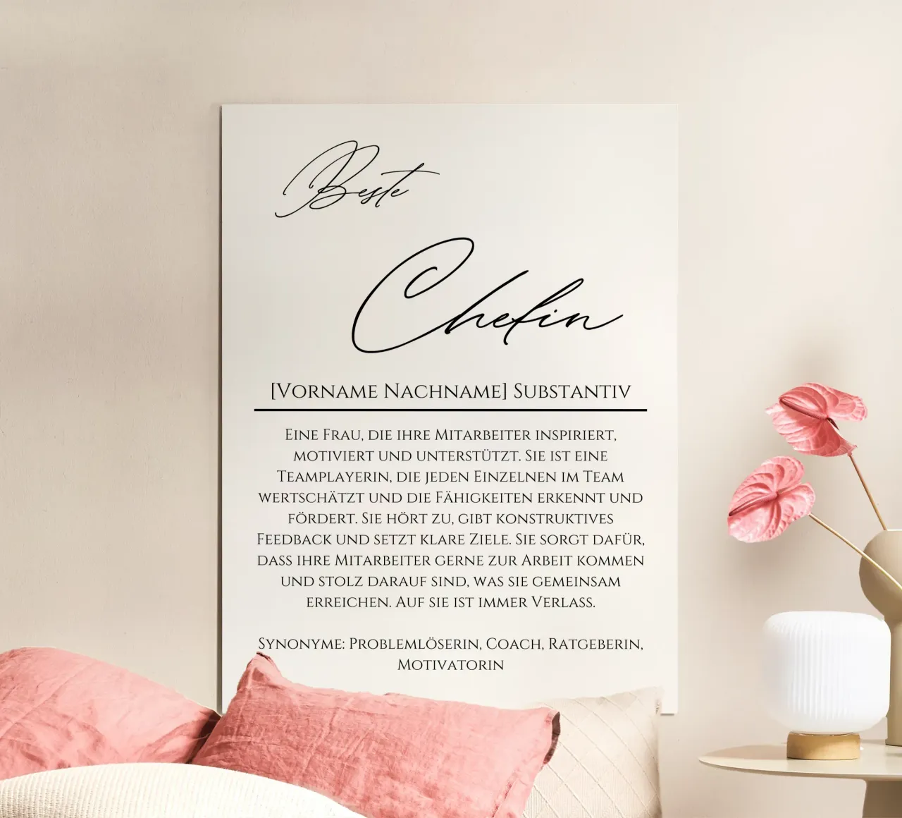 Definizione Best CHEFIN, regalo personalizzato, ufficio poster da Wortfieber