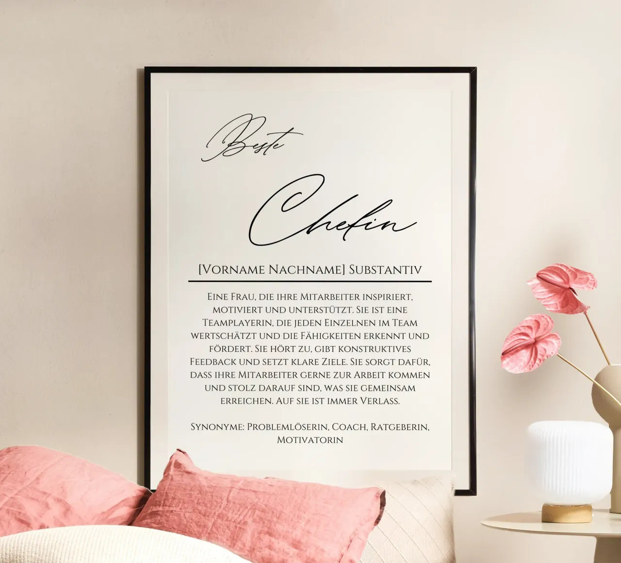 Definizione Best CHEFIN, regalo personalizzato, ufficio poster da Wortfieber