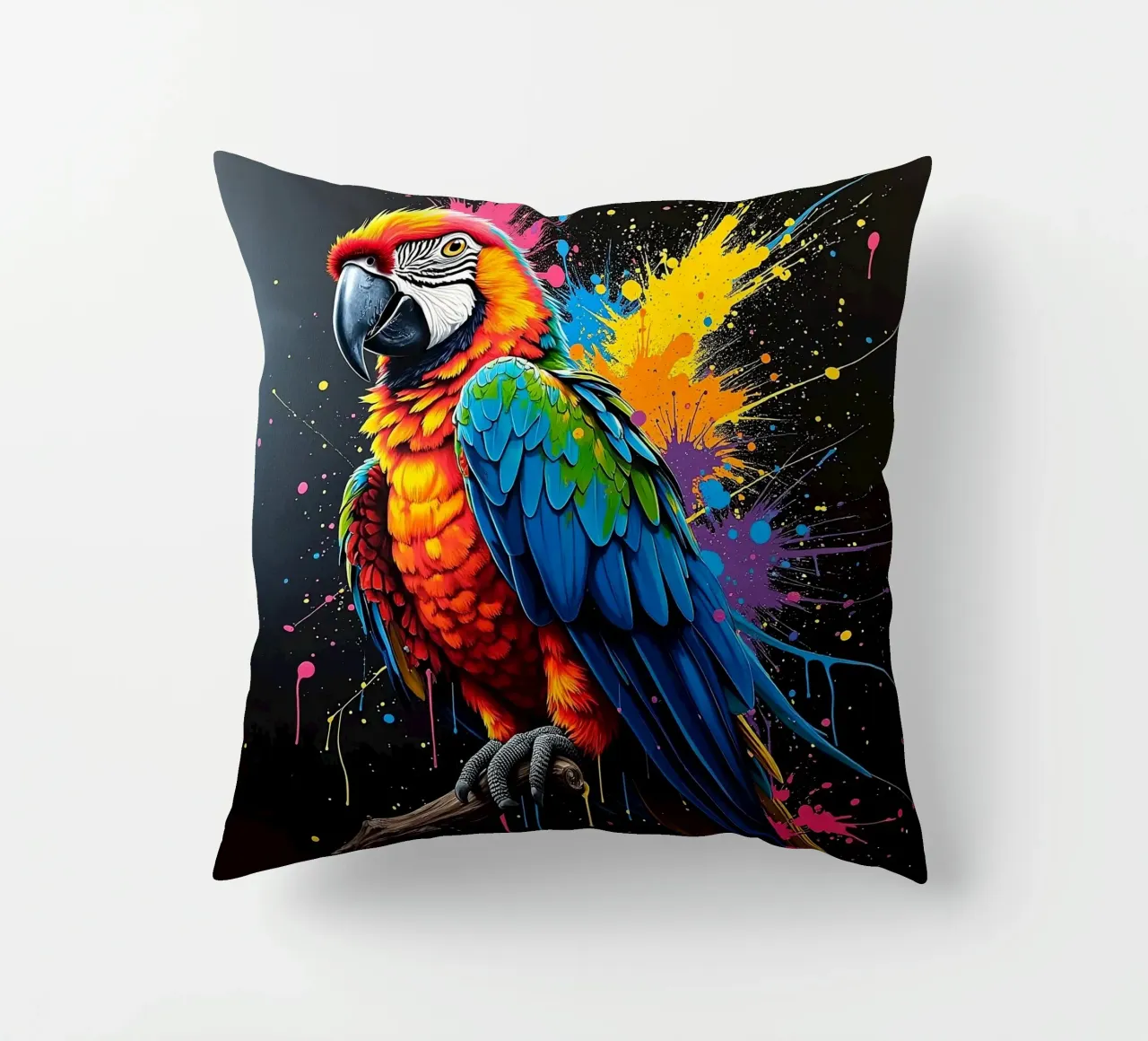 Papagei_1 cuscino da Tierisch bunt by LK