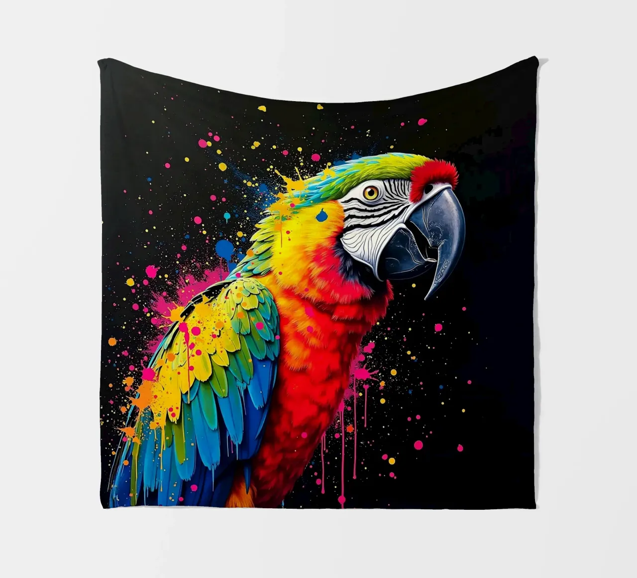 Pappagallo_2 coperta in pile da Tierisch bunt by LK