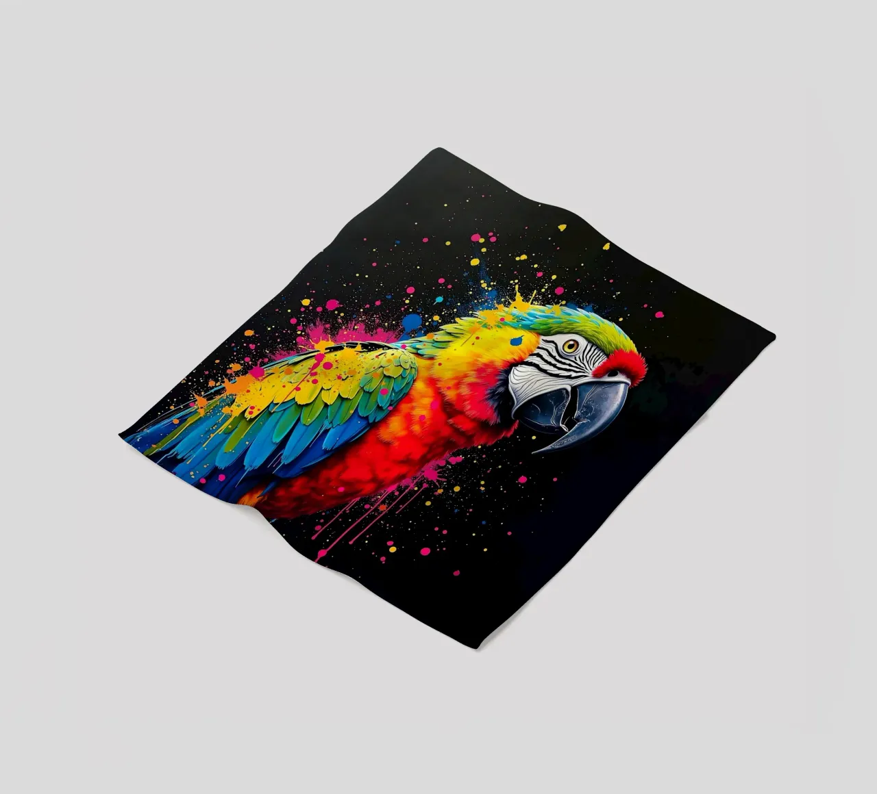 Pappagallo_2 coperta in pile da Tierisch bunt by LK