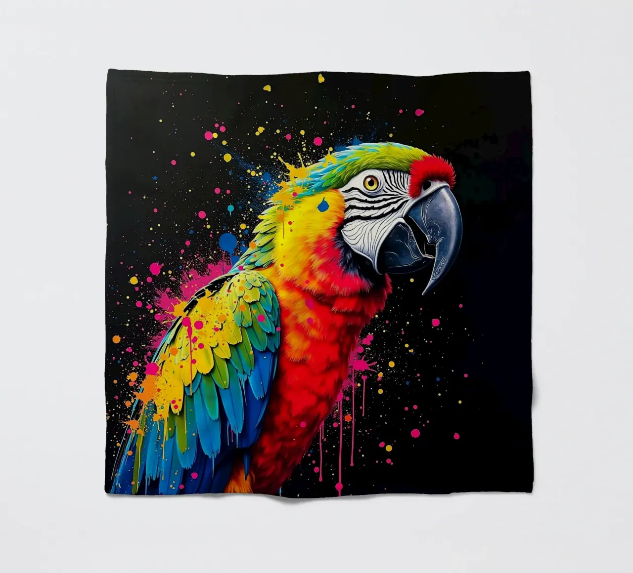 Pappagallo_2 coperta in pile da Tierisch bunt by LK