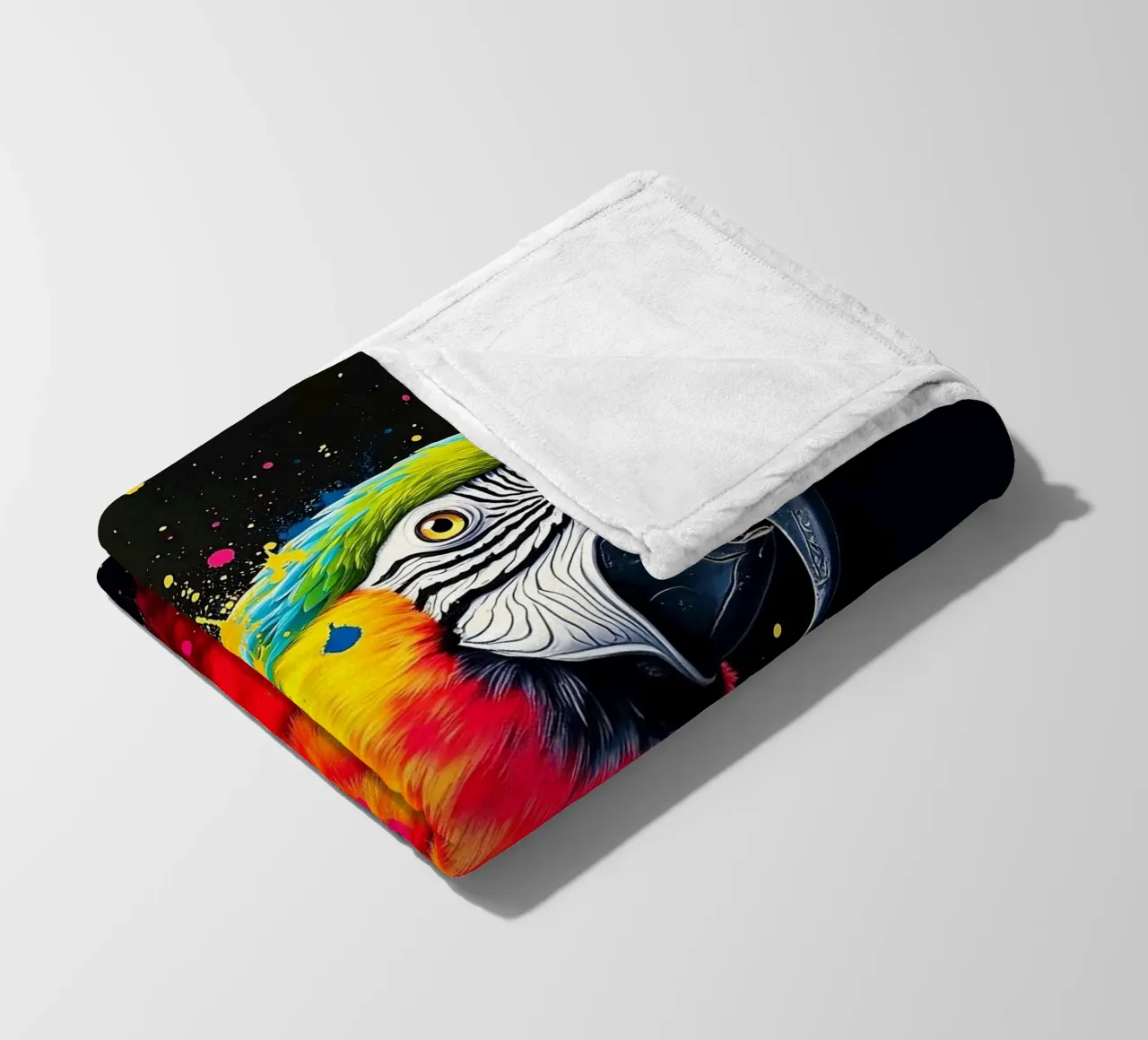 Pappagallo_2 coperta in pile da Tierisch bunt by LK