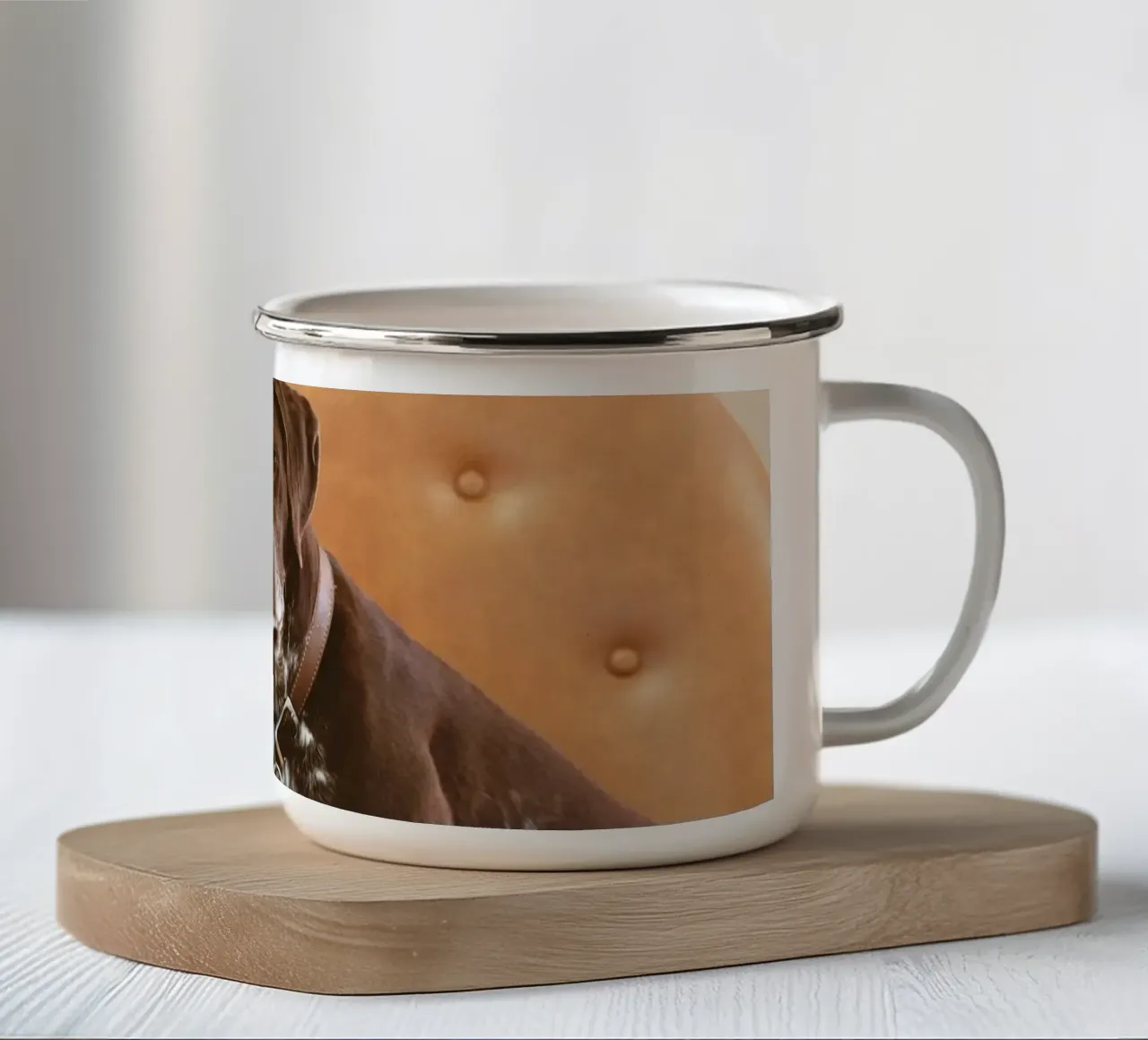 Casa del cane tazza in smalto da Dapidoka