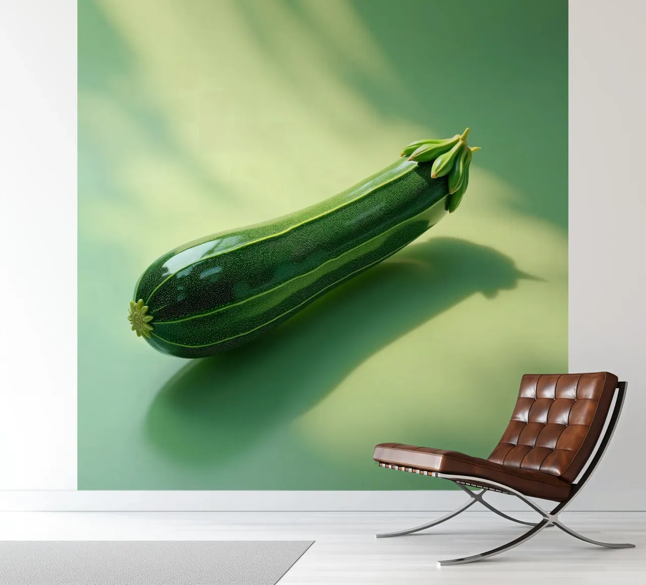 Courgette fotobehang van Farb- und Blütenzauber by LK