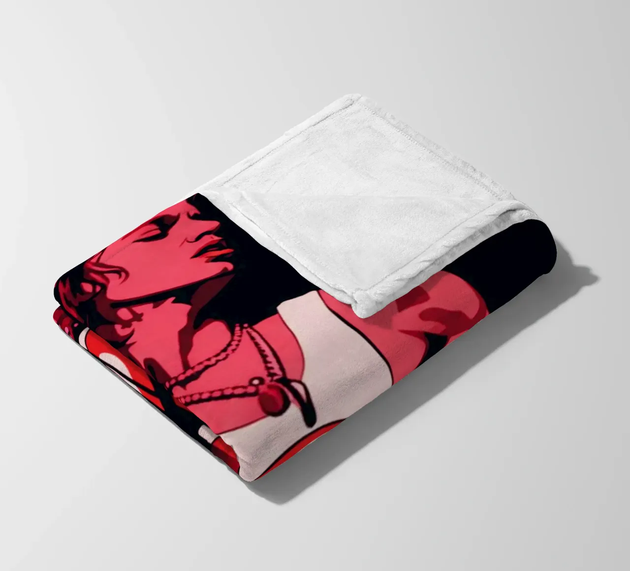 Mick Jagger in rosa nero coperta in pile da Lembayung art