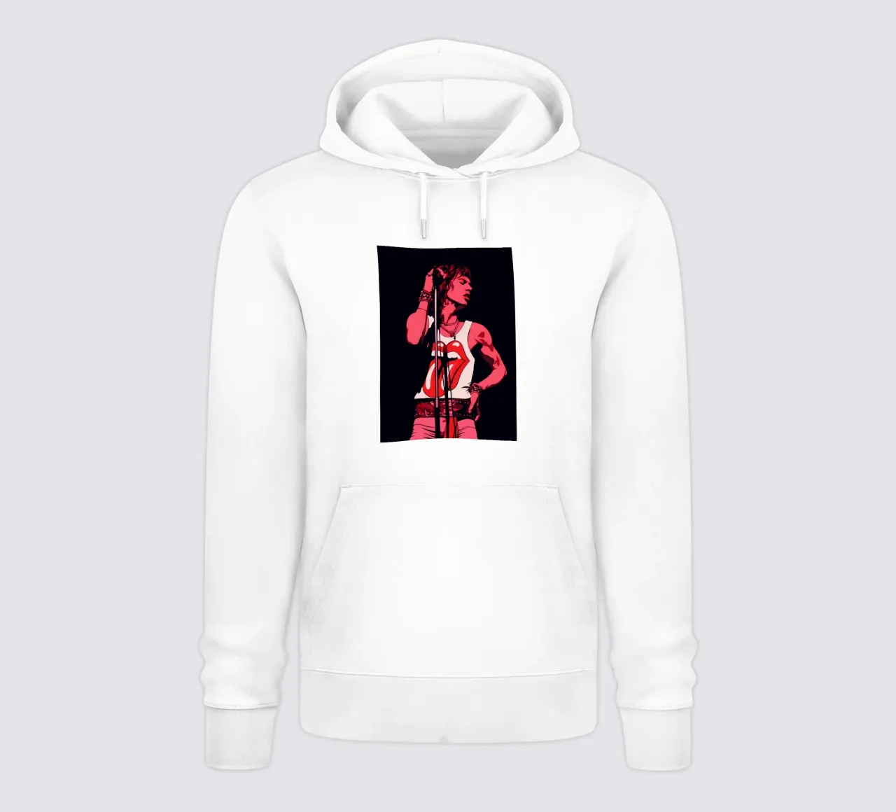 Mick Jagger in rosa nero felpa con cappuccio da Lembayung art