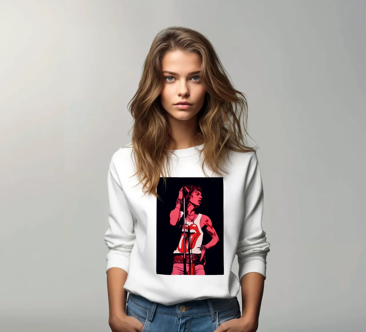Mick Jagger in rosa nero felpa da Lembayung art