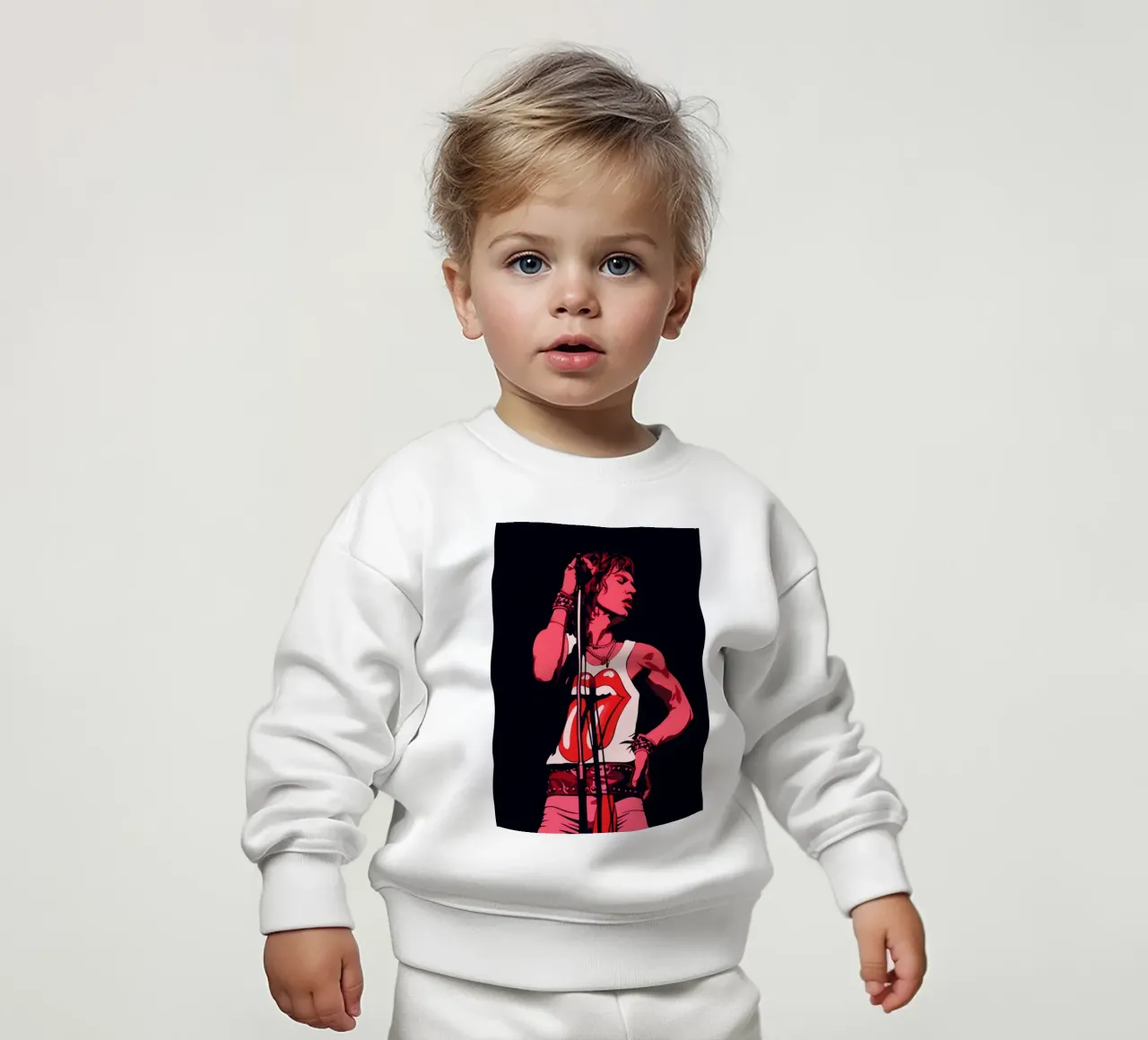 Mick Jagger in rosa nero felpa neonato da Lembayung art