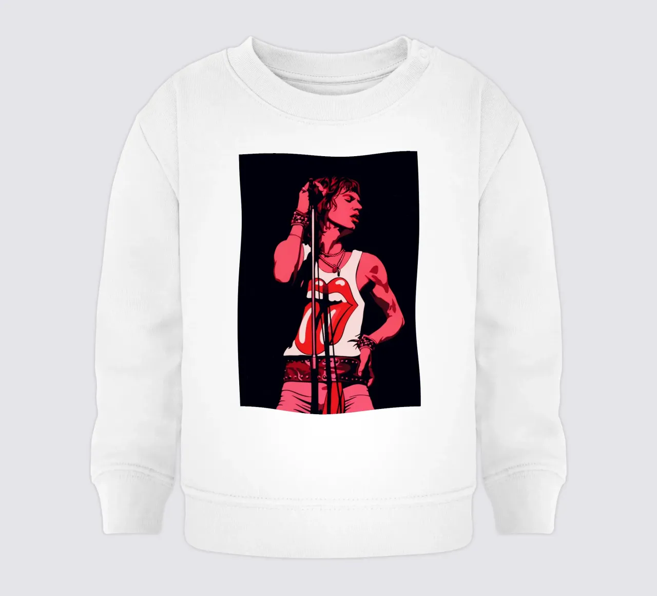 Mick Jagger in rosa nero felpa neonato da Lembayung art