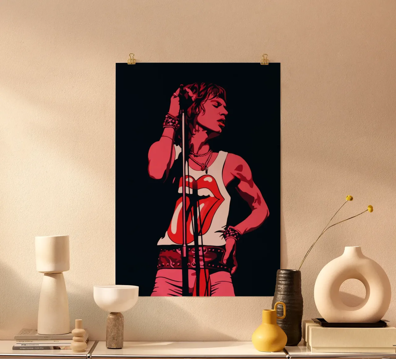 Mick Jagger in rosa nero carta hahnemühle da Lembayung art