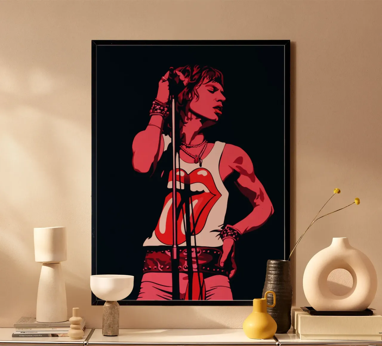Mick Jagger in rosa nero carta hahnemühle da Lembayung art