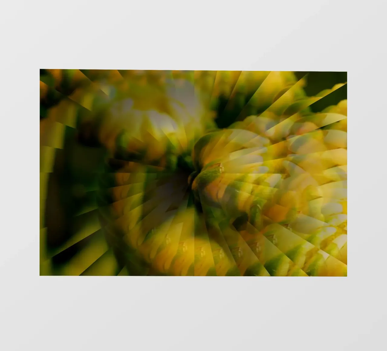 Motif dynamique abstrait en jaune, vert et blanc. bâche pvc de Something for you