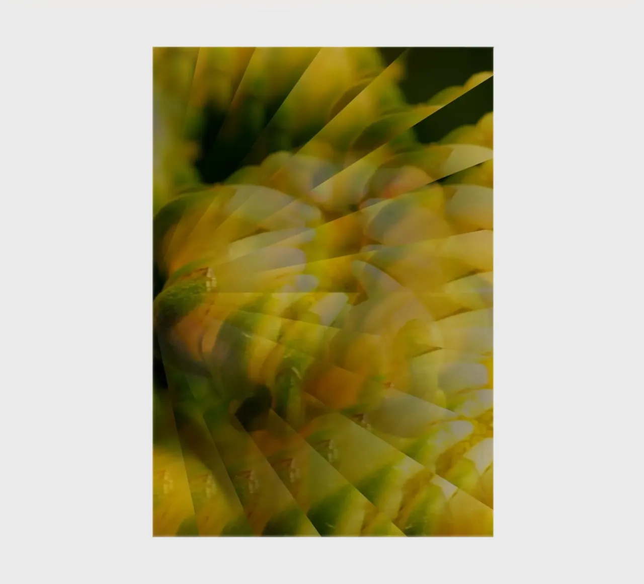 Abstract dynamic pattern in yellow, green and white. notebook by Something for you