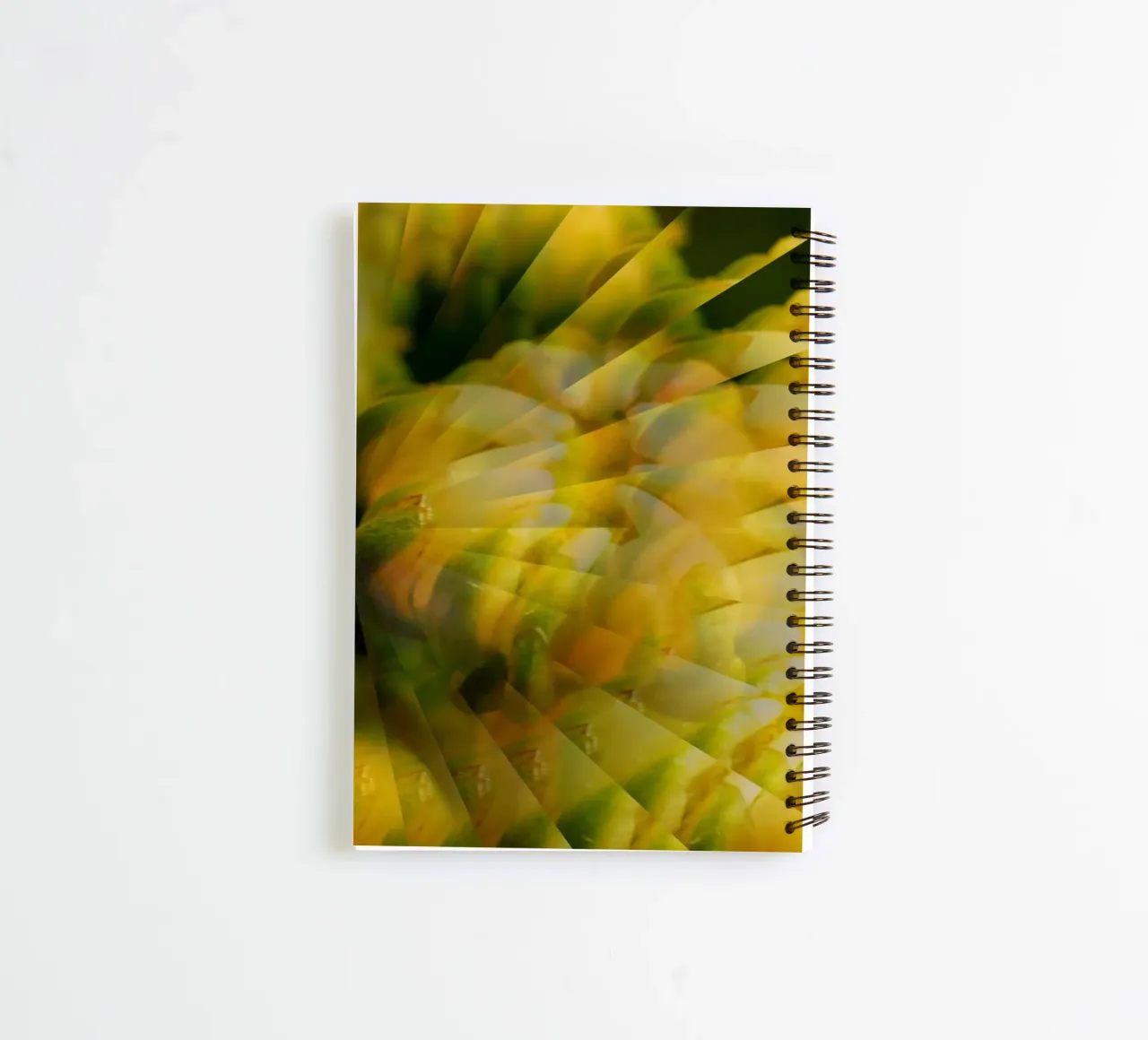 Abstract dynamic pattern in yellow, green and white. spiral notebook by Something for you