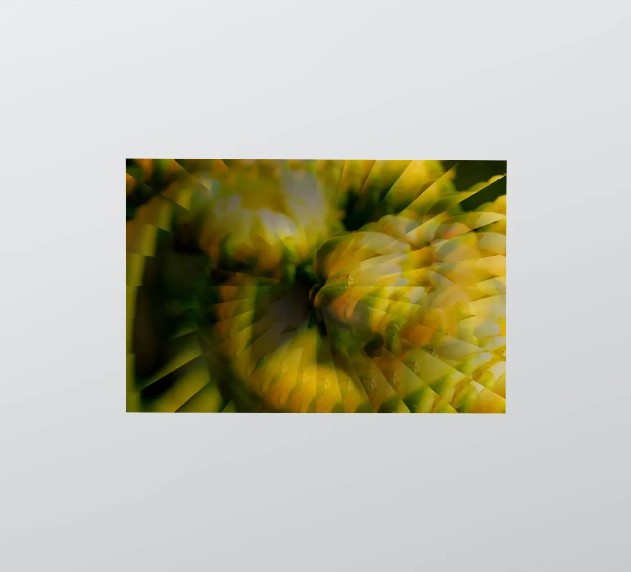 Motif dynamique abstrait en jaune, vert et blanc. autocollant de Something for you