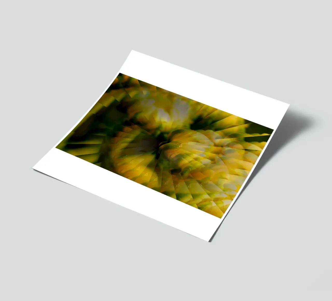 Motif dynamique abstrait en jaune, vert et blanc. planche autocollant de Something for you