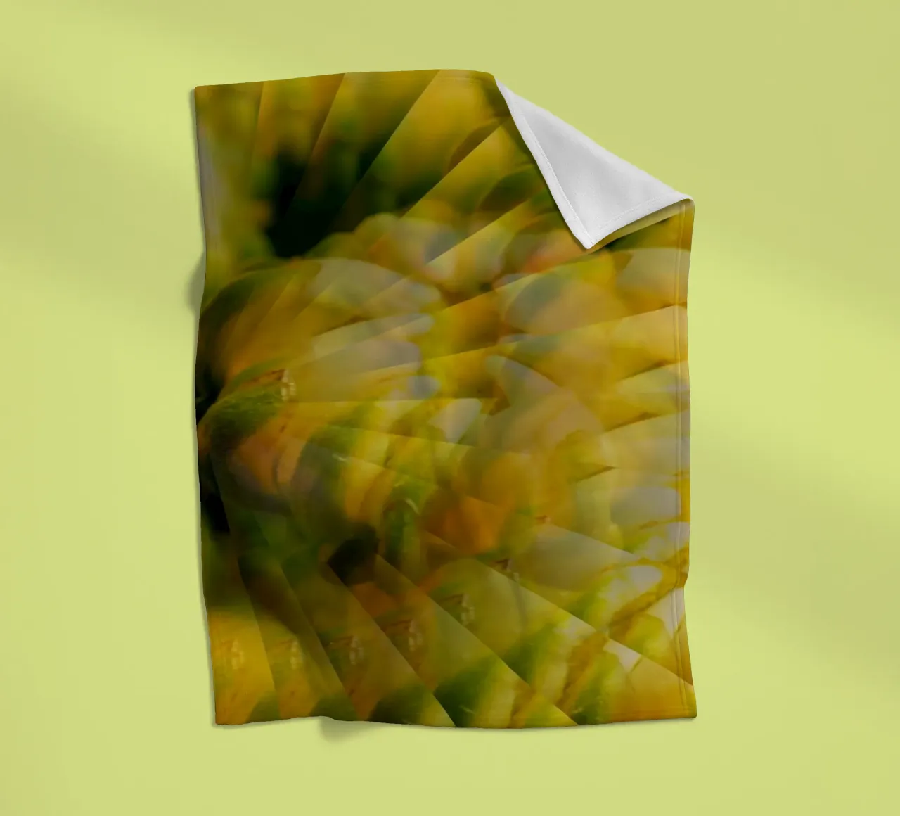 Abstract dynamic pattern in yellow, green and white. fleece blanket by Something for you