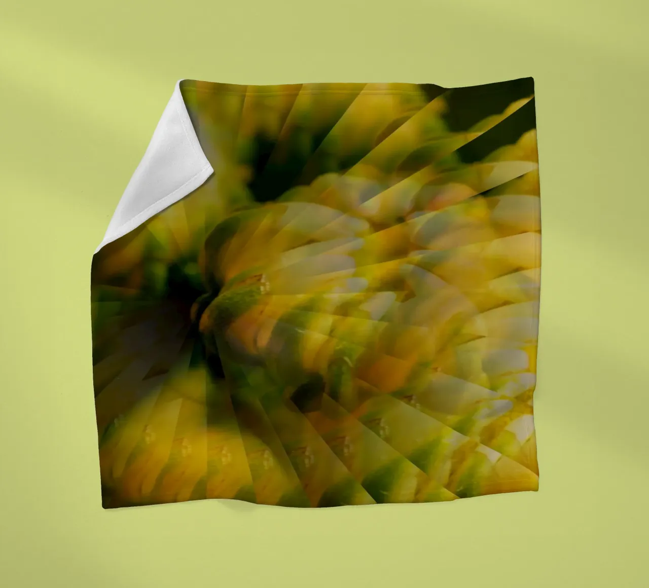 Abstract dynamic pattern in yellow, green and white. fleece blanket by Something for you