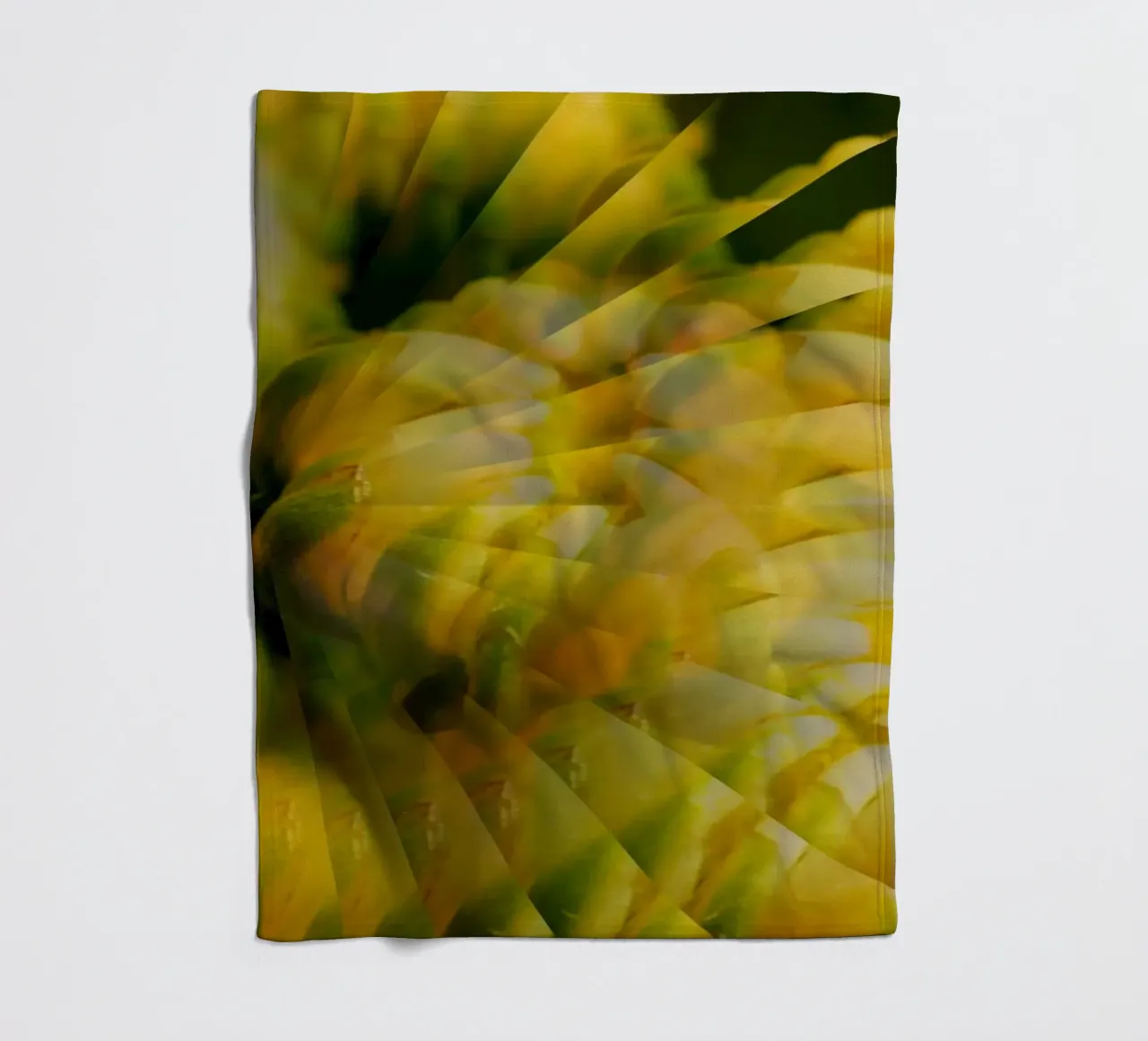 Abstract dynamic pattern in yellow, green and white. fleece blanket by Something for you