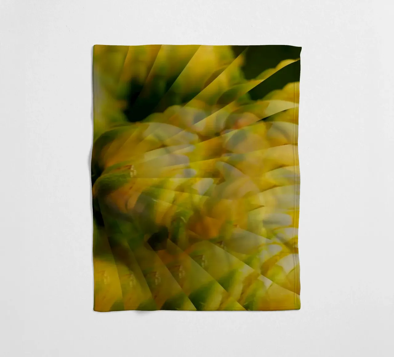 Abstract dynamic pattern in yellow, green and white. fleece blanket by Something for you