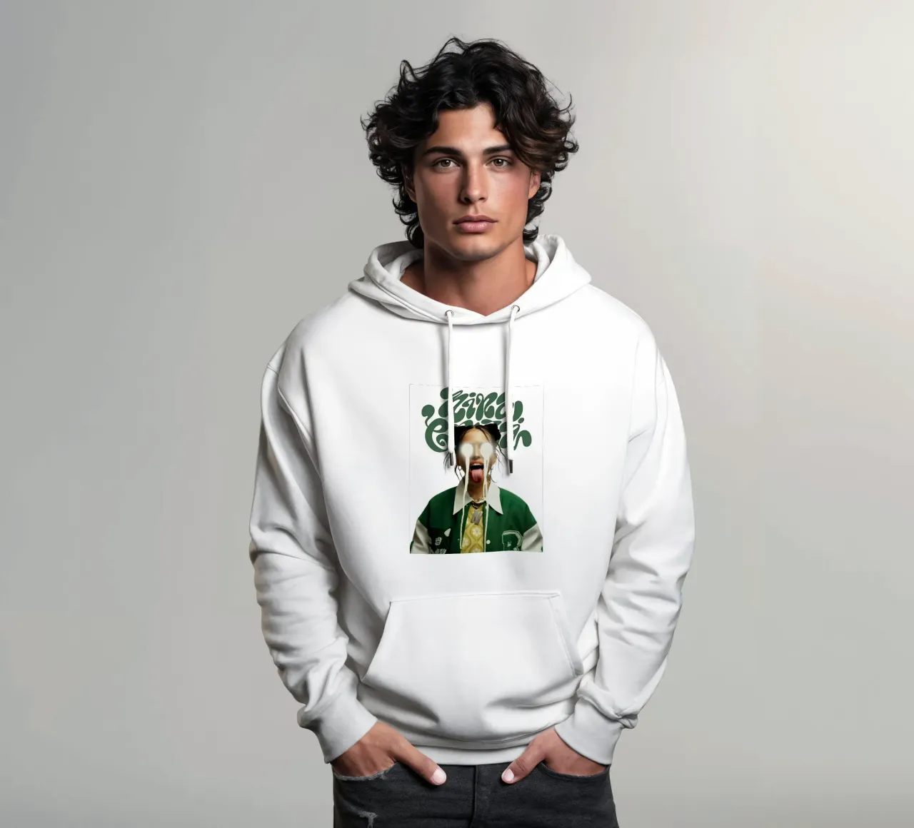 Punto di fusione felpa con cappuccio da vintage singer