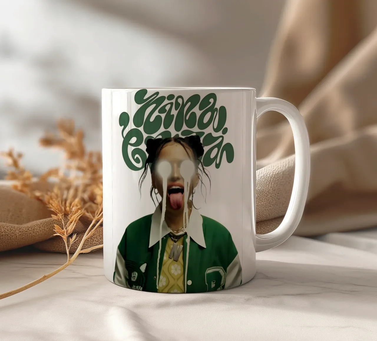 Punto di fusione tazza in ceramica da vintage singer