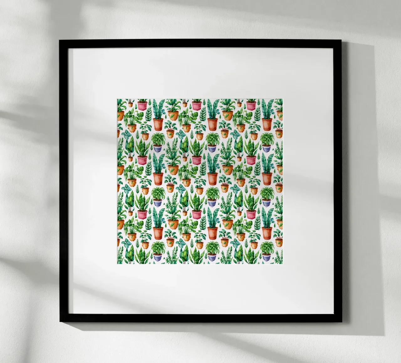 Piante da appartamento poster con telaio in legno da Hightown Design