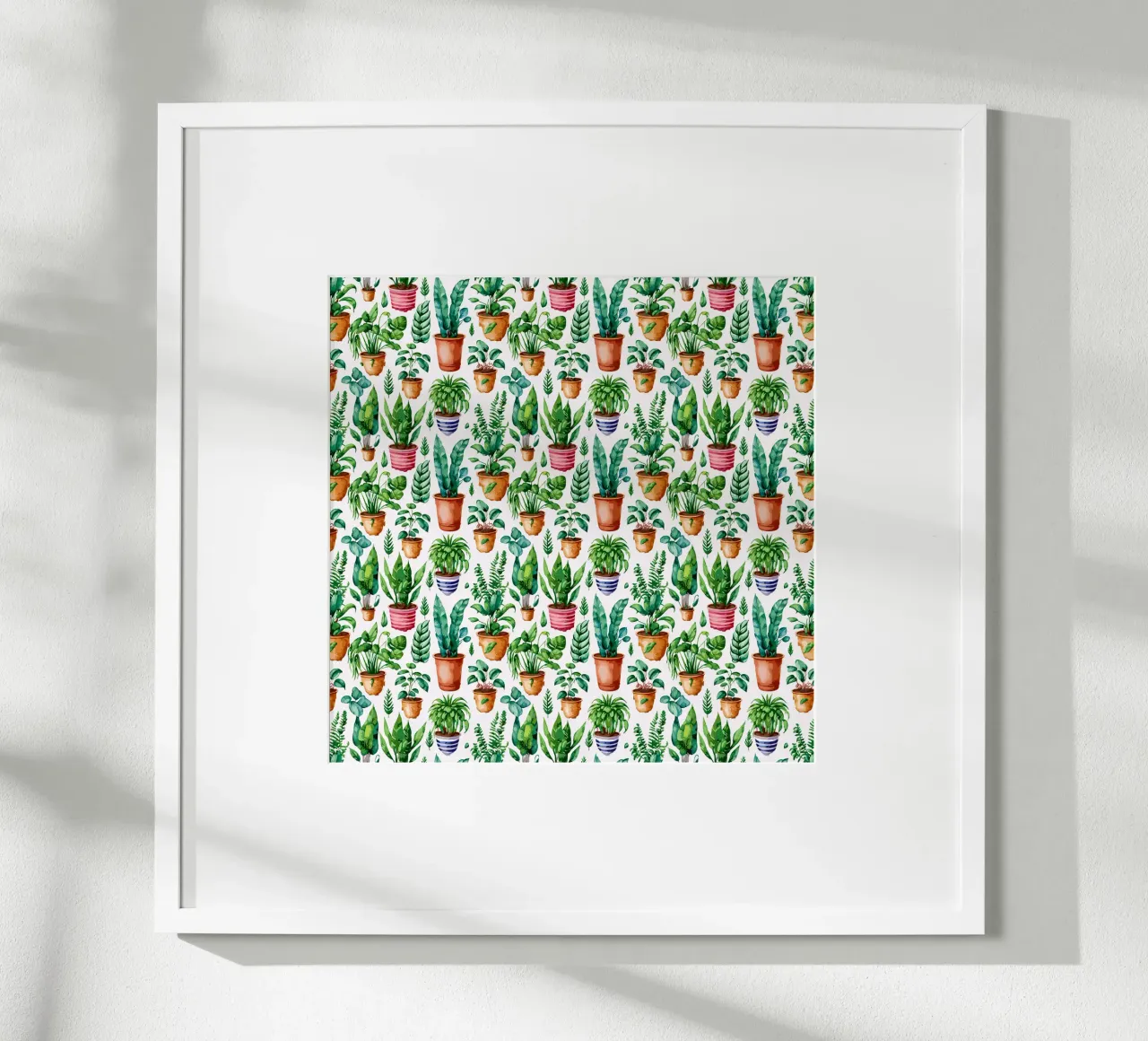 Piante da appartamento poster con telaio in legno da Hightown Design