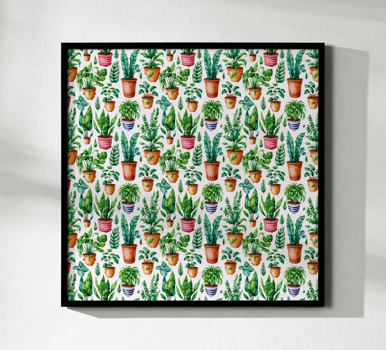 Piante da appartamento poster con telaio in legno da Hightown Design