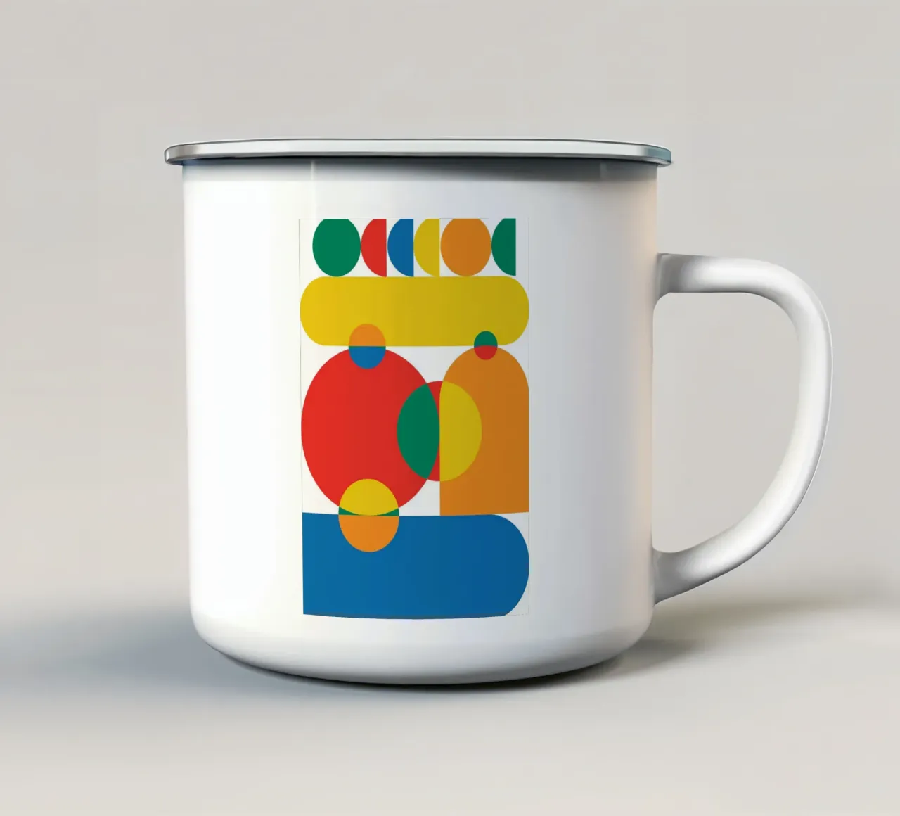 Sovrapposizione Bauhaus in grassetto tazza in smalto da Family Bauhaus Art