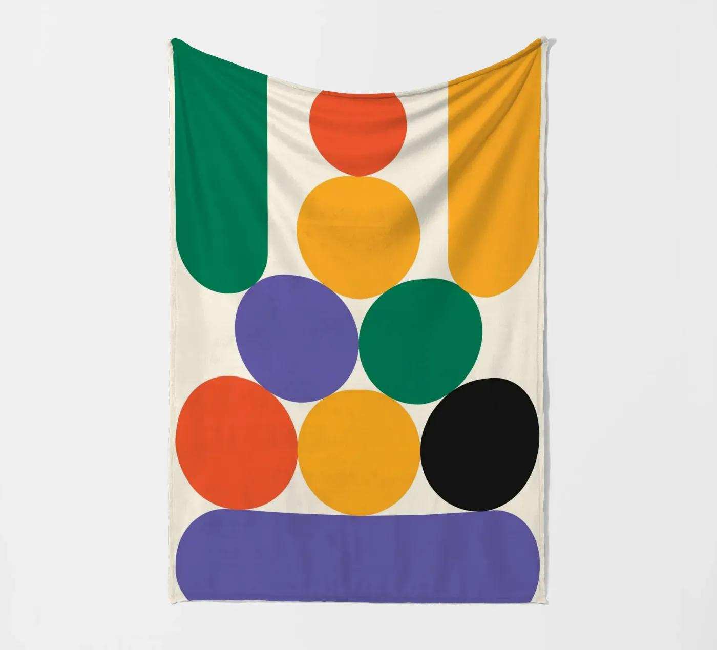 Stack Ball Bauhaus Bold fleece blanket by Family Bauhaus Art
