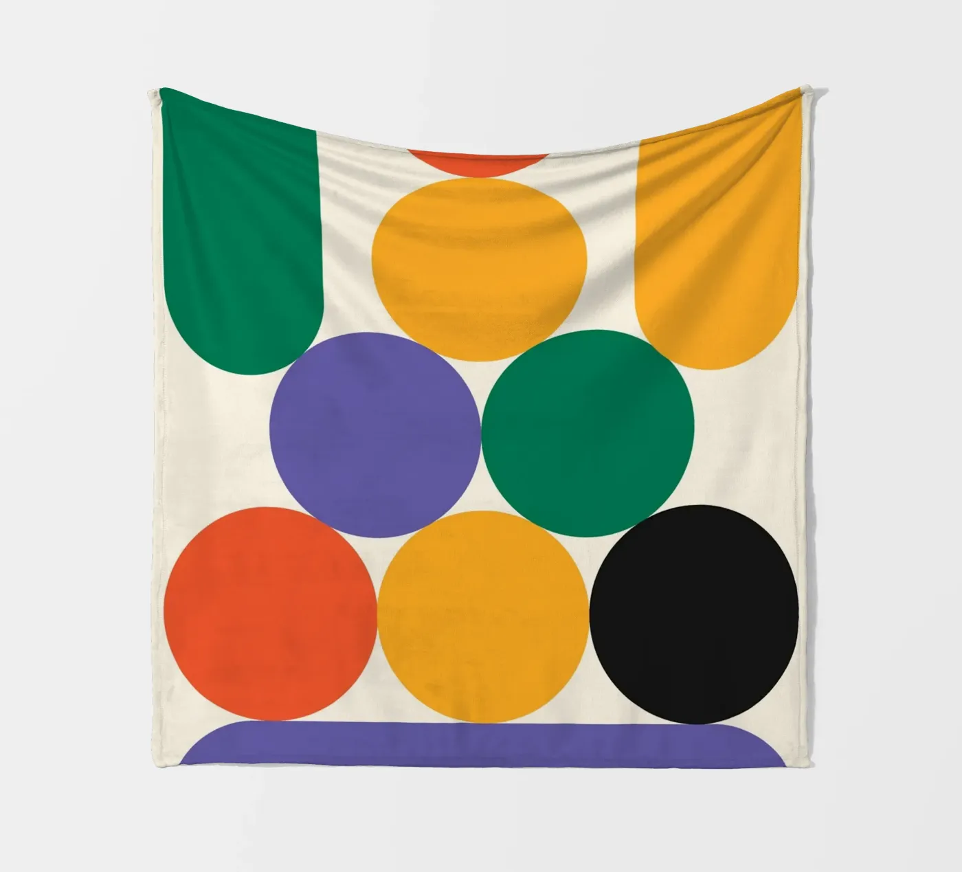 Stack Ball Bauhaus Bold fleece blanket by Family Bauhaus Art