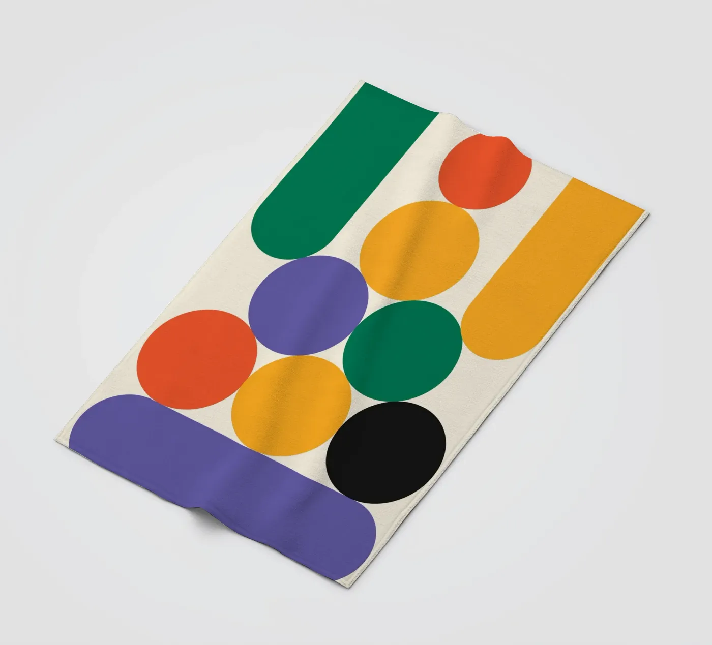 Stack Ball Bauhaus Bold fleece blanket by Family Bauhaus Art